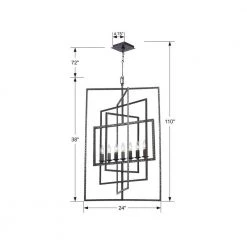 Capri 7-Light Raw Steel Shaded Chandelier by Crystorama -Crystorama popular store raw steel crystorama chandeliers 339 rs 44 1000