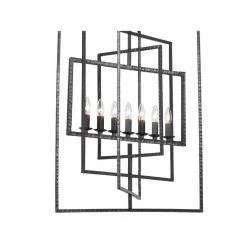 Capri 7-Light Raw Steel Shaded Chandelier by Crystorama -Crystorama popular store raw steel crystorama chandeliers 339 rs 4f 1000