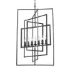 Capri 7-Light Raw Steel Shaded Chandelier by Crystorama