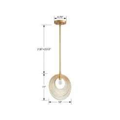 Doral 1-Light Renaissance Gold Pendant by Crystorama -Crystorama popular store renaissance gold crystorama chandeliers dor b7700 rg 4f 1000