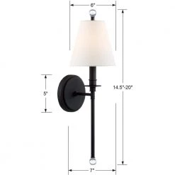 Riverdale 1 Light Black Forged Sconce by Crystorama -Crystorama popular store riverdale crystorama wall sconces riv 382 bf 44 1000