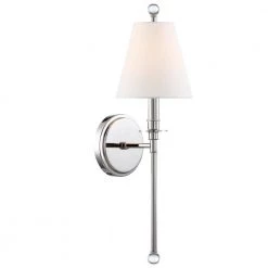 Riverdale 1-Light Polished Nickel Sconce by Crystorama