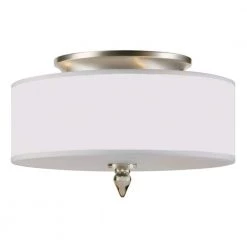 Luxor 14 in 3-Light Satin Nickel Flush Mount by Crystorama