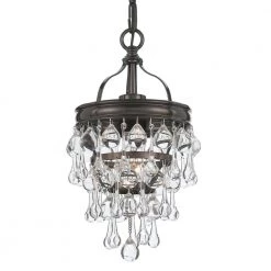 Calypso 1-Light Bronze Mini Chandelier by Crystorama