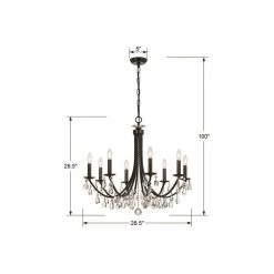 Bridgehampton 8-Light Vibrant Bronze Crystal Chandelier by Crystorama -Crystorama popular store vibrant bronze crystorama chandeliers 8828 vz cl mwp 44 1000