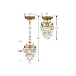 Calypso 1-Light Vibrant Gold Mini Chandelier by Crystorama -Crystorama popular store vibrant gold crystorama chandeliers 131 vg 44 1000
