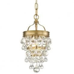 Calypso 1-Light Vibrant Gold Mini Chandelier by Crystorama