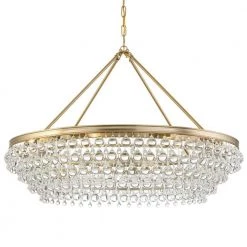 Calypso 8-Light Vibrant Gold Standard Chandelier by Crystorama
