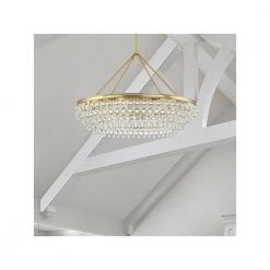 Calypso 8-Light Vibrant Gold Standard Chandelier by Crystorama -Crystorama popular store vibrant gold crystorama chandeliers 278 vg fa 1000