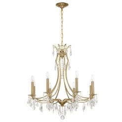 Cedar 8-Light Vibrant Gold Chandelier by Crystorama