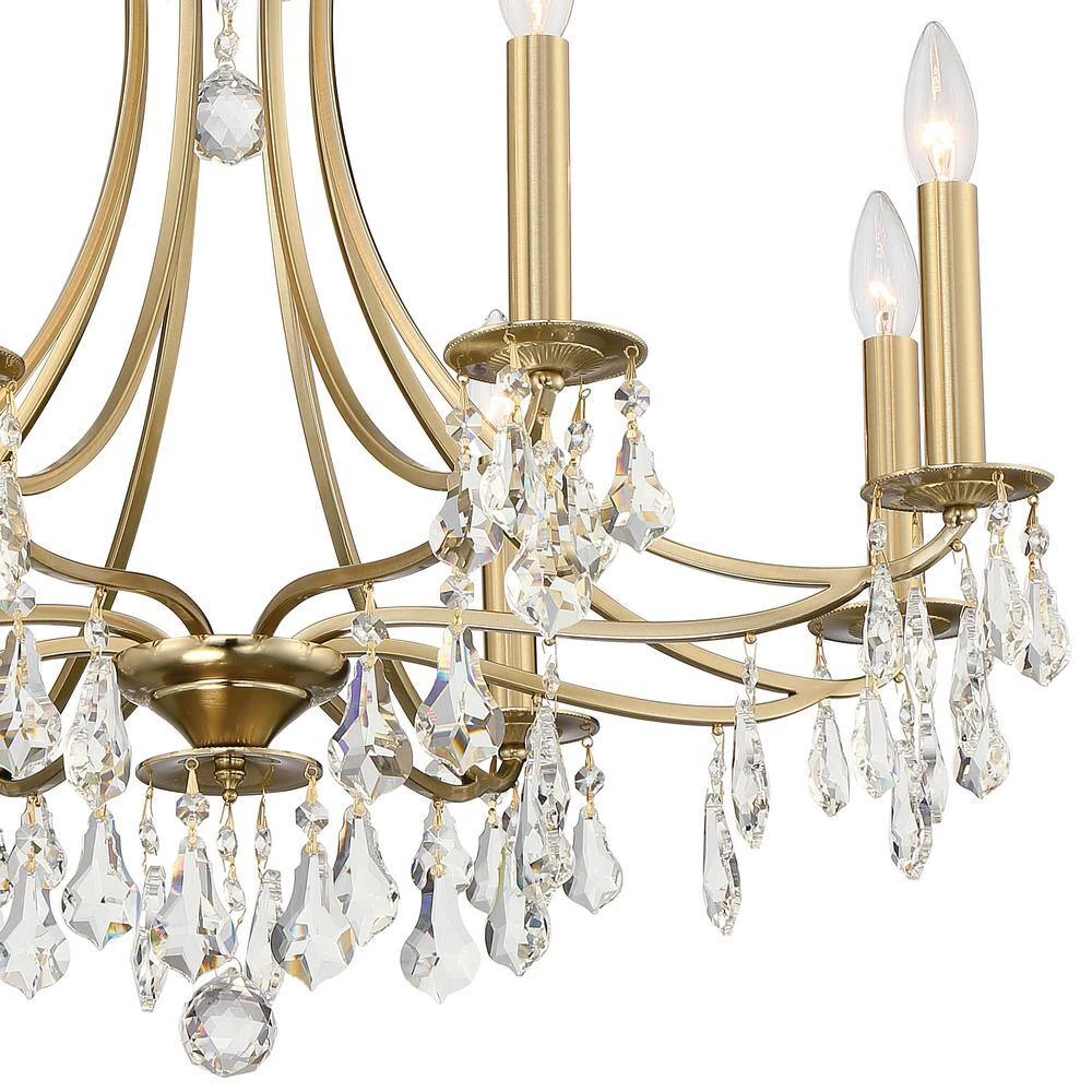 Cedar 8-Light Vibrant Gold Chandelier by Crystorama 7 Cedar 8-Light Vibrant Gold Chandelier by Crystorama - Image 5