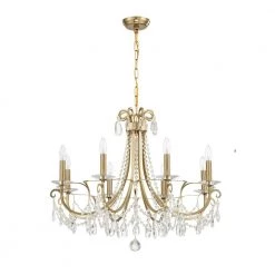 Othello 8-Light Vibrant Gold Chandelier by Crystorama