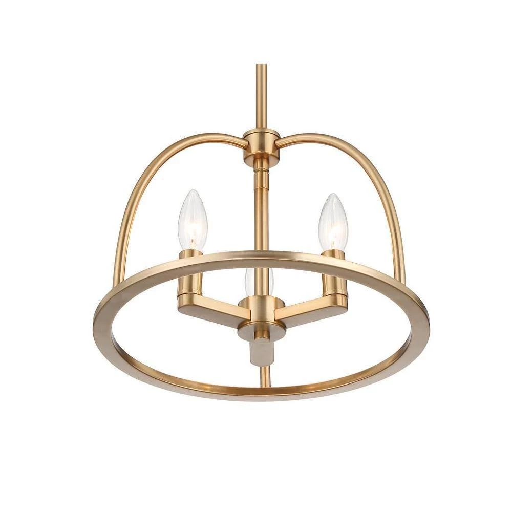 Abbott 3-Light Vibrant Gold Chandelier by Crystorama 6 Abbott 3-Light Vibrant Gold Chandelier by Crystorama - Image 4