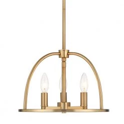 Abbott 3-Light Vibrant Gold Chandelier by Crystorama