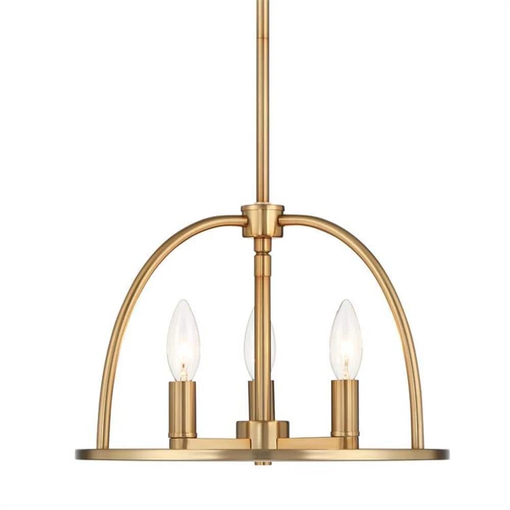 Abbott 3-Light Vibrant Gold Chandelier by Crystorama 3 Abbott 3-Light Vibrant Gold Chandelier by Crystorama