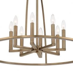 Abbott 8-Light Vibrant Gold Chandelier by Crystorama -Crystorama popular store vibrant gold crystorama chandeliers abb 3008 vg 1f 1000
