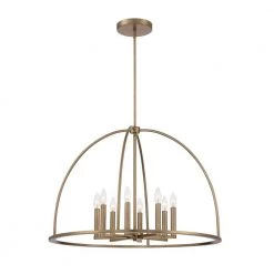 Abbott 8-Light Vibrant Gold Chandelier by Crystorama