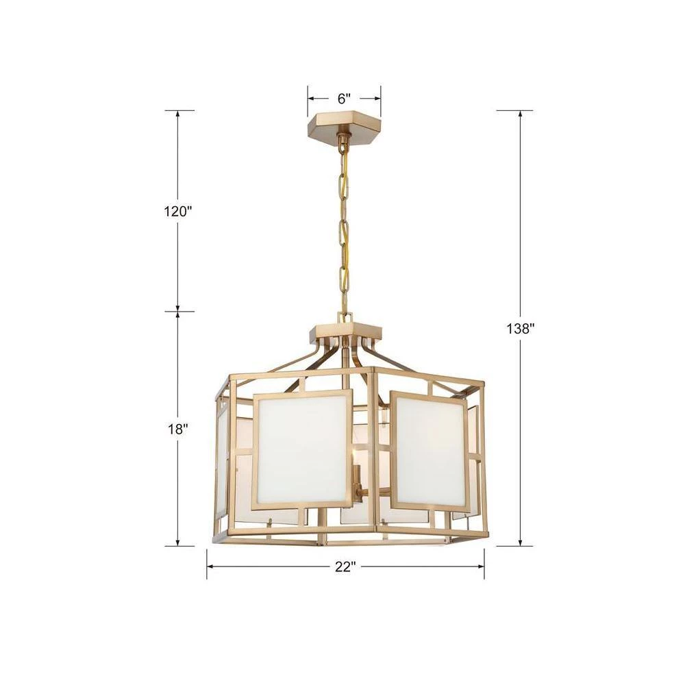 Hillcrest 6-Light Vibrant Gold Standard Chandelier by Crystorama 7 Hillcrest 6-Light Vibrant Gold Standard Chandelier by Crystorama - Image 5