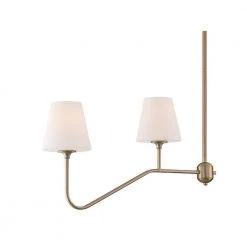 Keenan 4-Light Vibrant Gold Linear Chandelier with Glass Shade by Crystorama -Crystorama popular store vibrant gold crystorama chandeliers kee a3004 vg 4f 1000