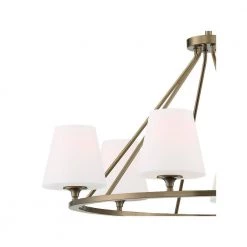 Keenan 6-Light Vibrant Gold Standard Chandelier with Glass Shade by Crystorama -Crystorama popular store vibrant gold crystorama chandeliers kee a3006 vg 4f 1000