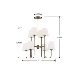 Keenan 8-Light Vibrant Gold Crystal Chandelier with Glass Shade by Crystorama 13 Keenan 8-Light Vibrant Gold Crystal Chandelier with Glass Shade by Crystorama -Crystorama popular store vibrant gold crystorama chandeliers kee a3008 vg 44 1000