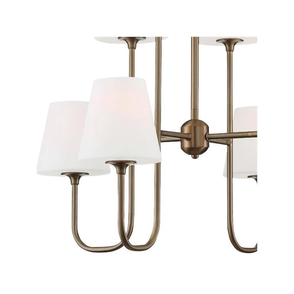 Keenan 8-Light Vibrant Gold Crystal Chandelier with Glass Shade by Crystorama 5 Keenan 8-Light Vibrant Gold Crystal Chandelier with Glass Shade by Crystorama - Image 3