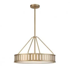 Kendal 4-Light Vibrant Gold Pendant by Crystorama