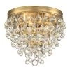 Calypso 10.5 in. 3-Light Vibrant Gold Flush Mount by Crystorama