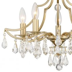 Cedar 18.5 in 5-Light Vibrant Gold Flush Mount by Crystorama -Crystorama popular store vibrant gold crystorama flush mount lights 5930 vg cl mwp 44 1000