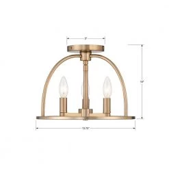 Abbott 13.75 in 3-Light Vibrant Gold Flush Mount by Crystorama -Crystorama popular store vibrant gold crystorama flush mount lights abb 3003 vg ceiling 1f 1000