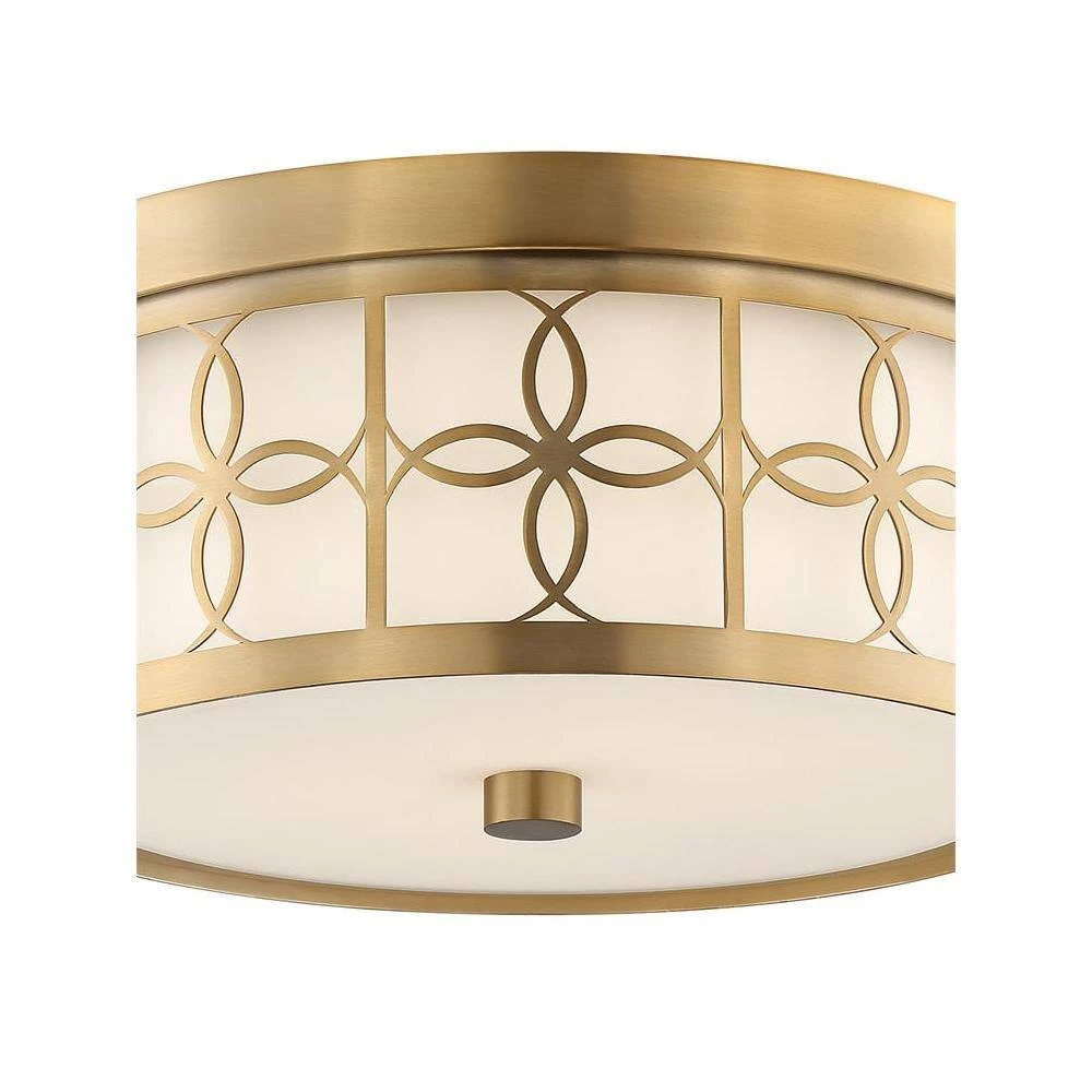 Anniversary 13.5 in 2-Light Vibrant Gold Flush Mount by Crystorama 6 Anniversary 13.5 in 2-Light Vibrant Gold Flush Mount by Crystorama - Image 4