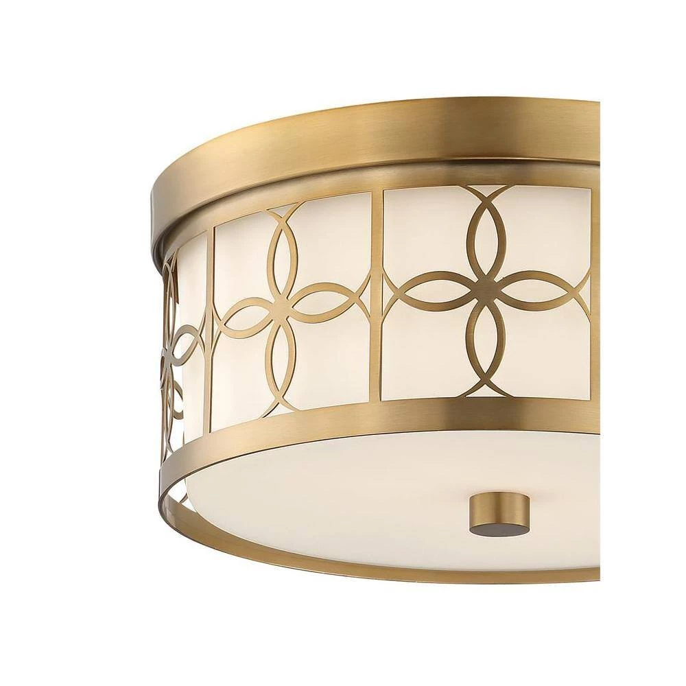 Anniversary 13.5 in 2-Light Vibrant Gold Flush Mount by Crystorama 5 Anniversary 13.5 in 2-Light Vibrant Gold Flush Mount by Crystorama - Image 3