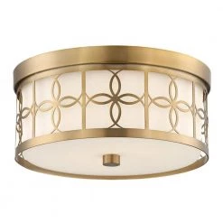 Anniversary 13.5 in 2-Light Vibrant Gold Flush Mount by Crystorama