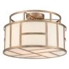 Danielson 16.75 in 3-Light Vibrant Gold Flush Mount by Crystorama