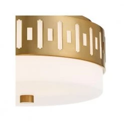 Keaton 13.37 in. 2-Light Vibrant Gold Flush Mount by Crystorama -Crystorama popular store vibrant gold crystorama flush mount lights kea b8200 vg 4f 1000