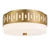 Keaton 13.37 in. 2-Light Vibrant Gold Flush Mount by Crystorama