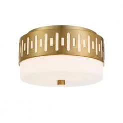 Keaton 13.37 in. 2-Light Vibrant Gold Flush Mount by Crystorama -Crystorama popular store vibrant gold crystorama flush mount lights kea b8200 vg fa 1000