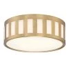 Kendal 14 in. 3-Light Vibrant Gold Flush Mount by Crystorama