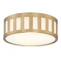 Kendal 14 in. 3-Light Vibrant Gold Flush Mount by Crystorama