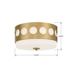 Kirby 13.37 in. 2-Light Vibrant Gold Flush Mount by Crystorama -Crystorama popular store vibrant gold crystorama flush mount lights kir b8100 vg 1f 1000