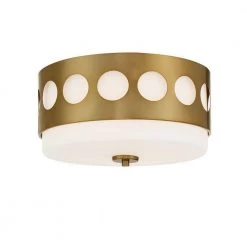 Kirby 13.37 in. 2-Light Vibrant Gold Flush Mount by Crystorama -Crystorama popular store vibrant gold crystorama flush mount lights kir b8100 vg fa 1000