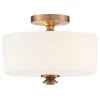 Travis 12.5 in. 2-Light Vibrant Gold Flush Mount by Crystorama