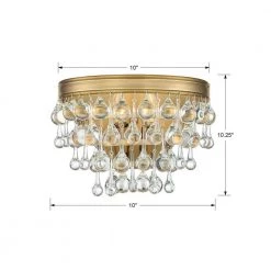 Calypso 2-Light Vibrant Gold Sconce by Crystorama -Crystorama popular store vibrant gold crystorama vanity lighting 132 vg 4f 1000