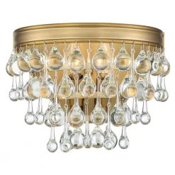 Calypso 2-Light Vibrant Gold Sconce by Crystorama