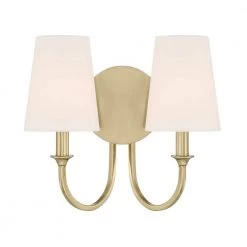 Payton 2-Light Vibrant Gold Wall Sconce by Crystorama